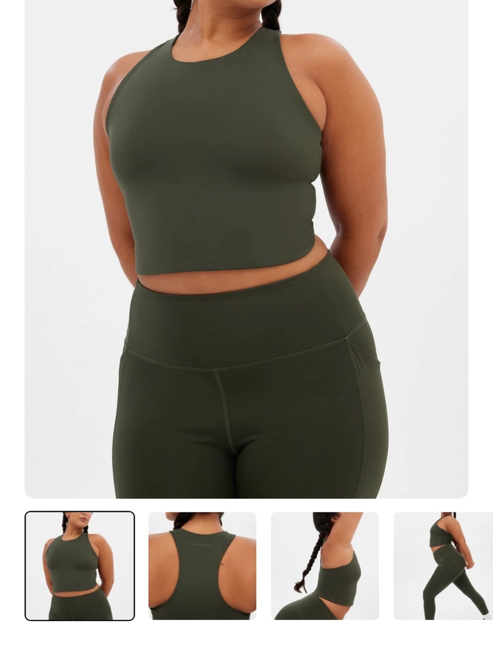 Girlfriend collective green tank top